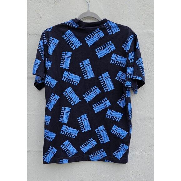 Billionaire Boys Club Mens T Shirt Large Blue All Over Logo Print Crew BBC Tee - Picture 6 of 9